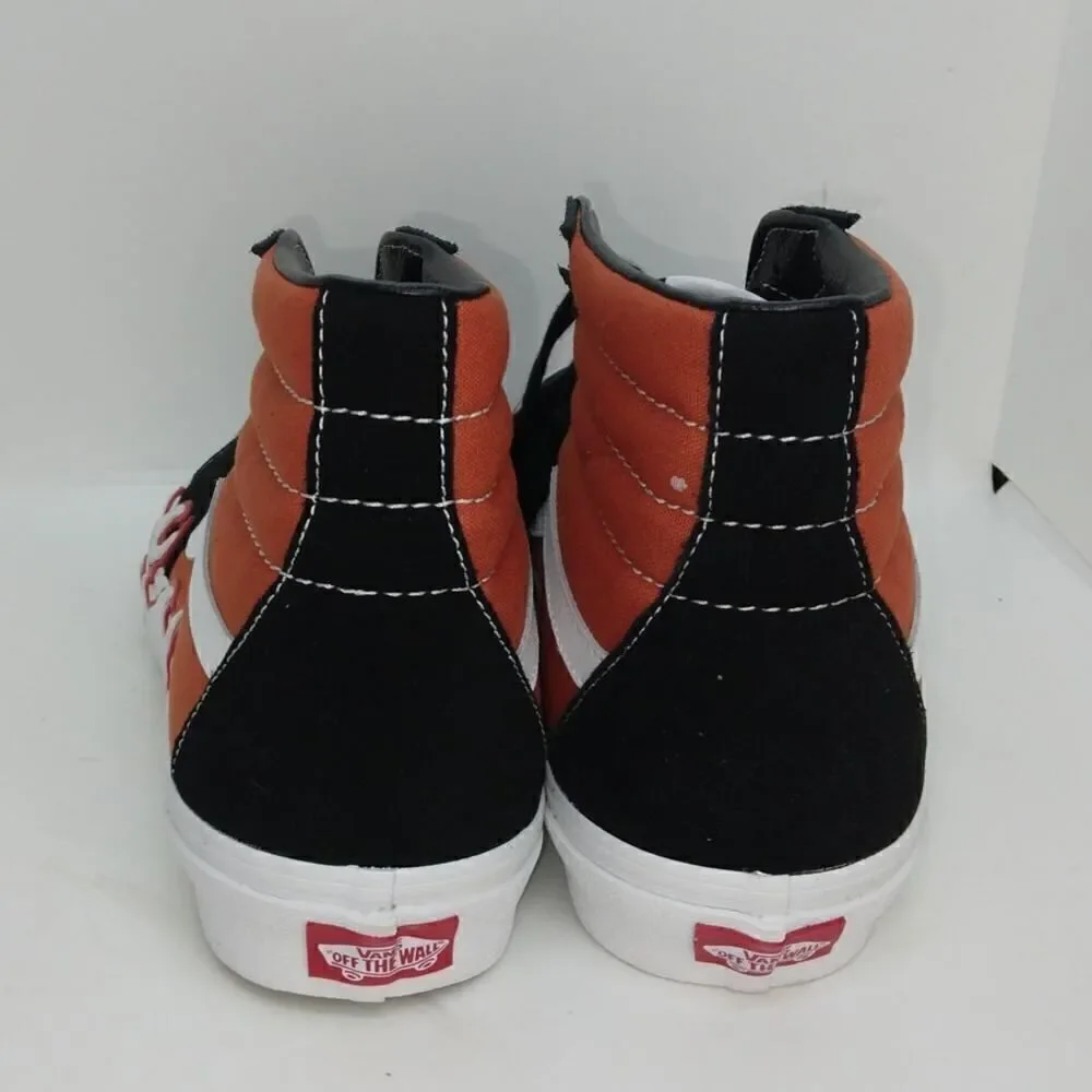 VANS SK8 Mens NEW w/Tags Hi-Top Burnt Orange/Black Sneakers - sz. 9 1/2 1/2